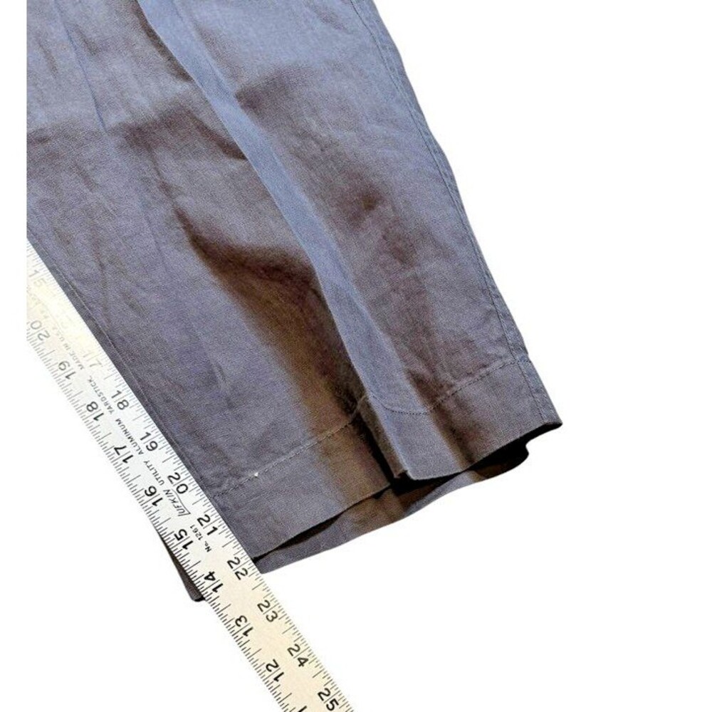 Eileen Fisher Capris Women’s Size Large Linen Cropped Pants Cargo Pocket Capris - Picture 6 of 8